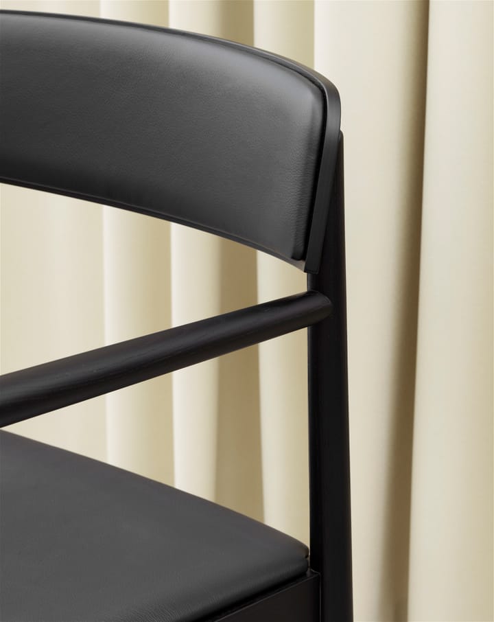 Timb πολυθρόνα με μαξιλάρι, Black/ Ultra Leather - Black Normann Copenhagen
