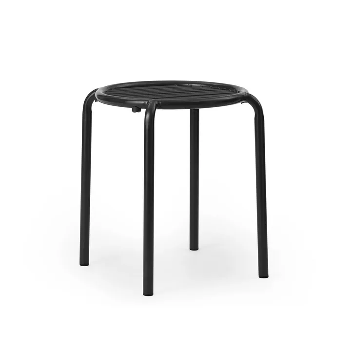 Vig στρογγυλό σκαμπό - Μάυρο, Ø41x46 cm - Normann Copenhagen