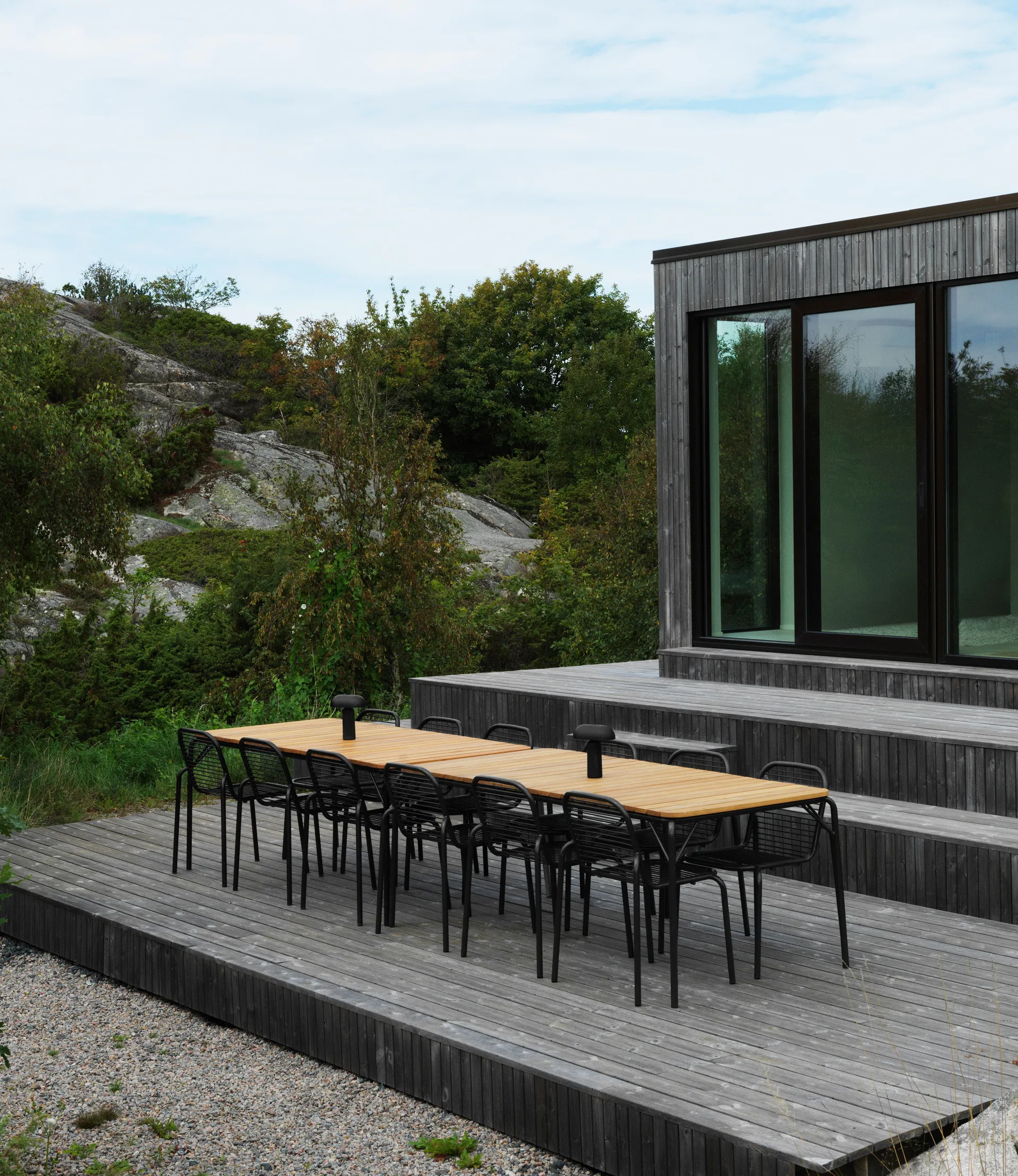 Τραπέζι Vig Robinia 90x200 εκ., Black Normann Copenhagen