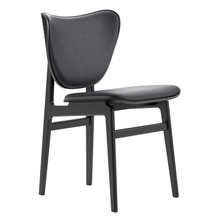 Καρέκλα, Elephant, με δερμάτινο κάθισμα, δρυς με μαύρο λάδι - Ανθρακίτης-των αμμόλοφων - NORR11