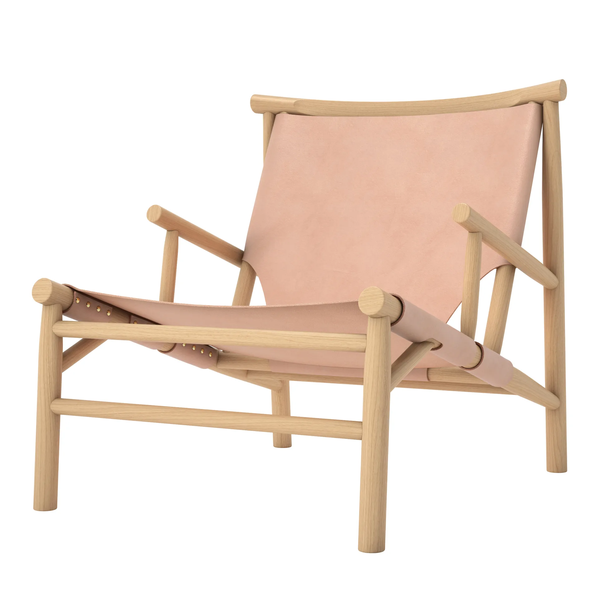 Καρέκλα με δερμάτινο κάθισμα από δρυ, Samurai, Φυσικό NORR11