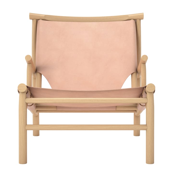 Καρέκλα με δερμάτινο κάθισμα από δρυ, Samurai - Φυσικό - NORR11