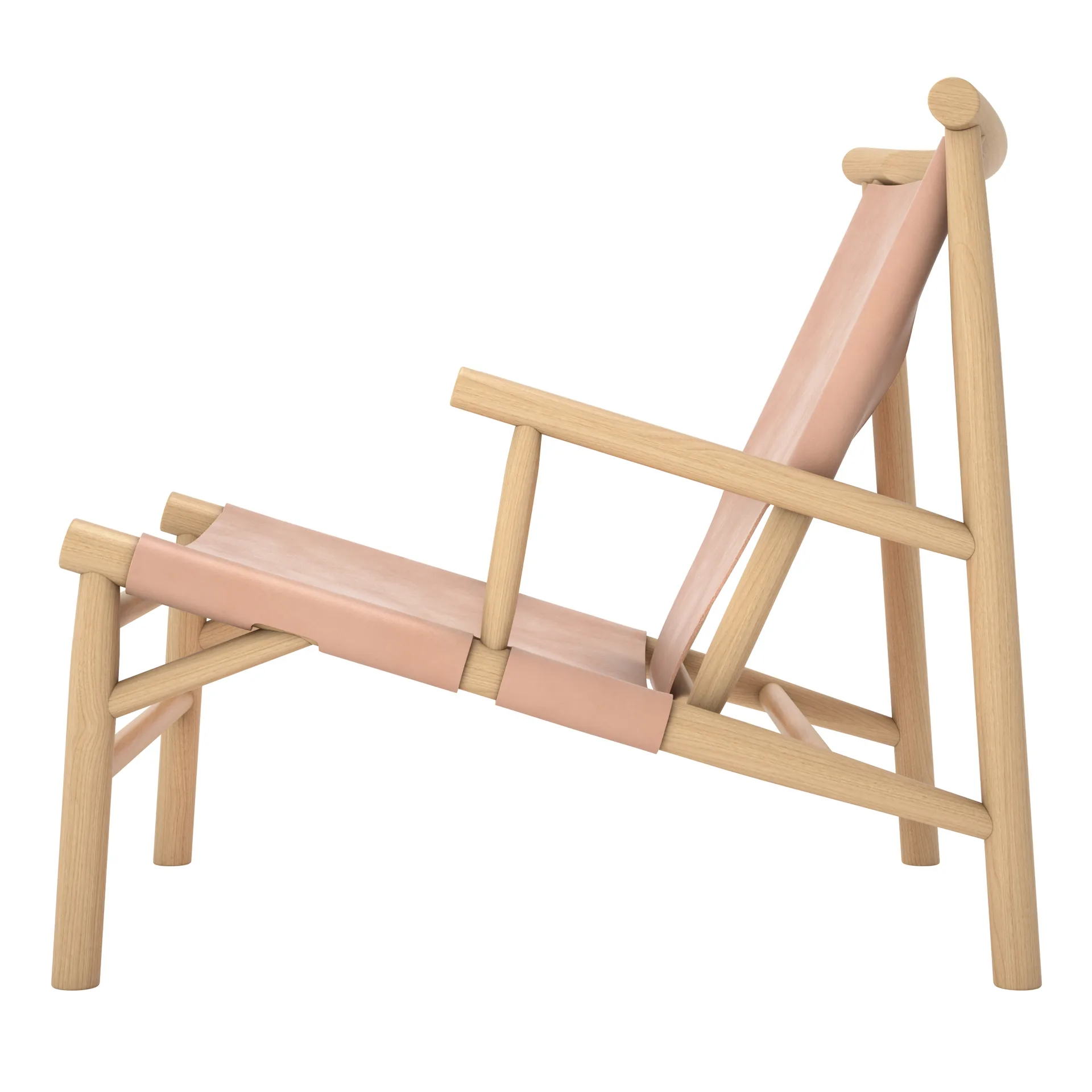 Καρέκλα με δερμάτινο κάθισμα από δρυ, Samurai, Φυσικό NORR11