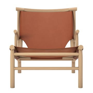 Καρέκλα με δερμάτινο κάθισμα από δρυ, Samurai - Κονιάκ - NORR11