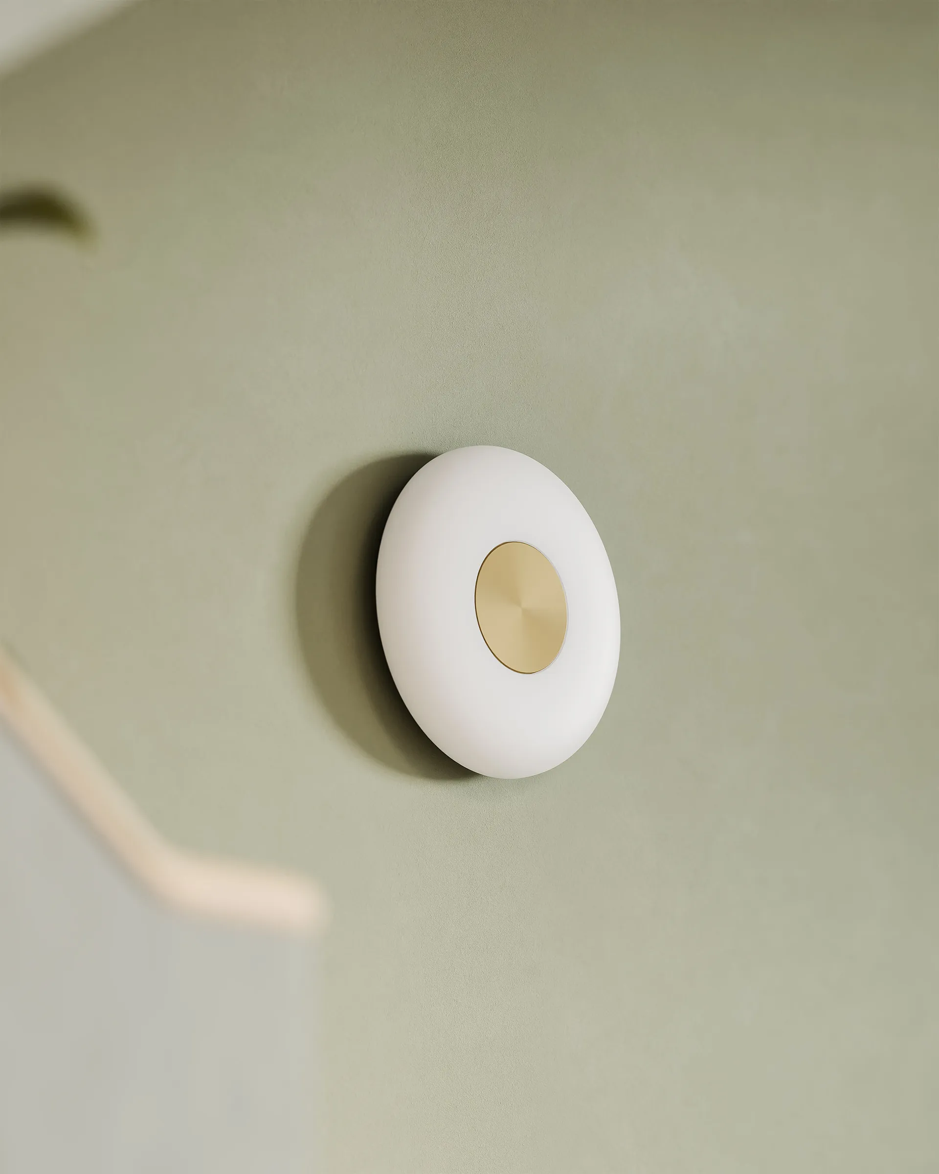 Glint απλίκα τοίχου Ø25 εκ., Οπάλ γυαλί λευκό Northern