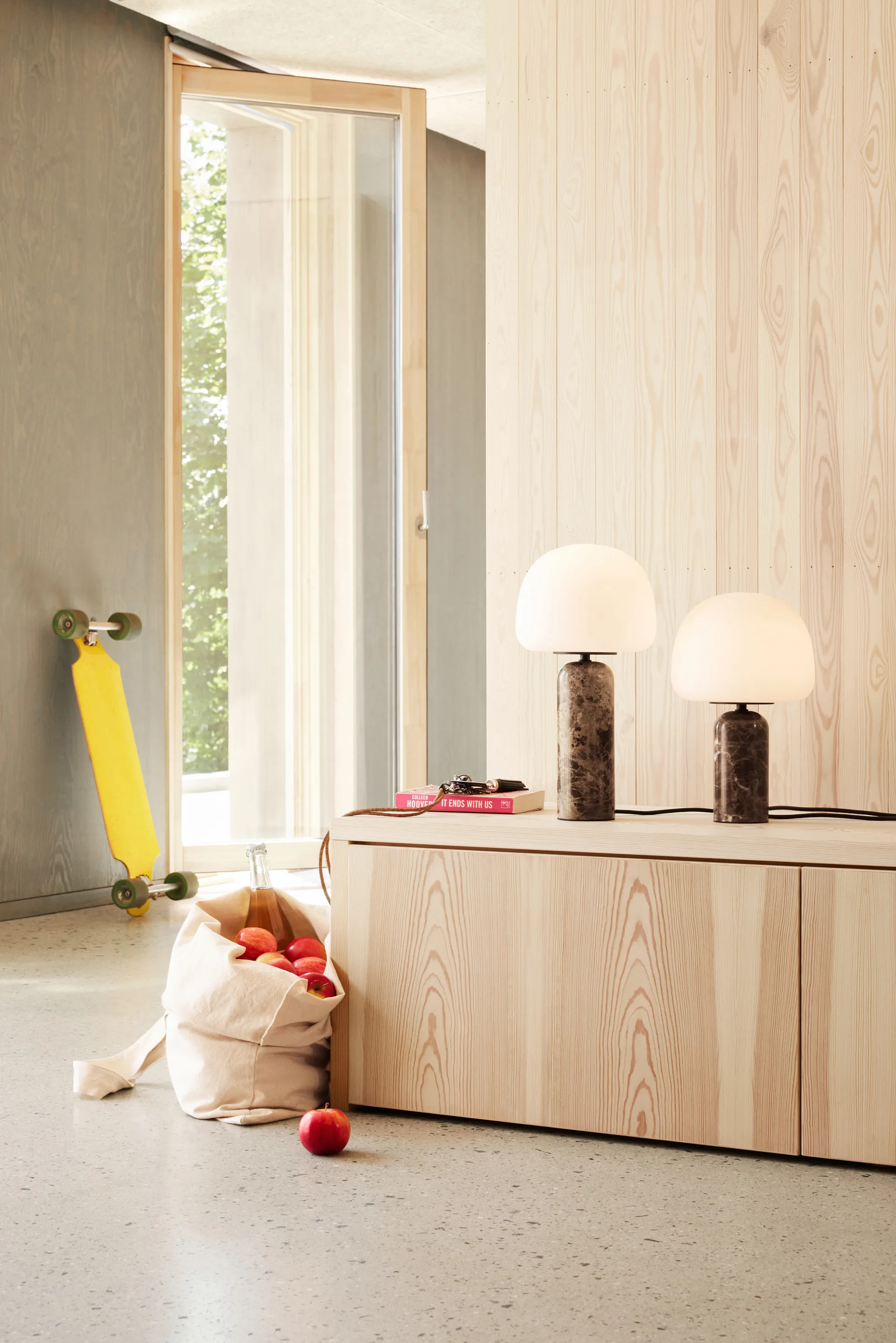 Kin επιτραπέζιο φωτιστικό 40 cm, Brown marble Northern