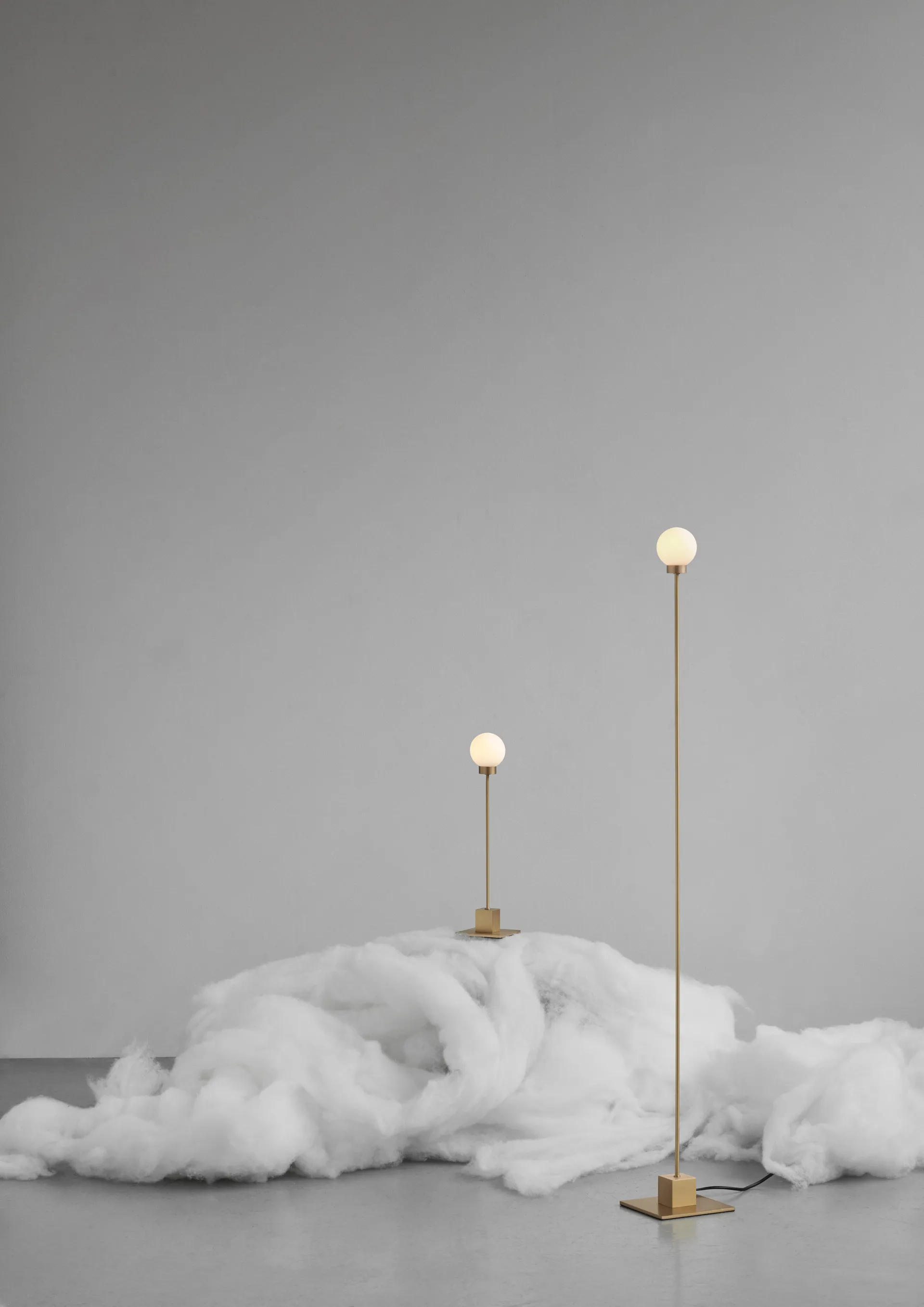 Snowball φωτιστικό δαπέδου 117 cm, Brass Northern