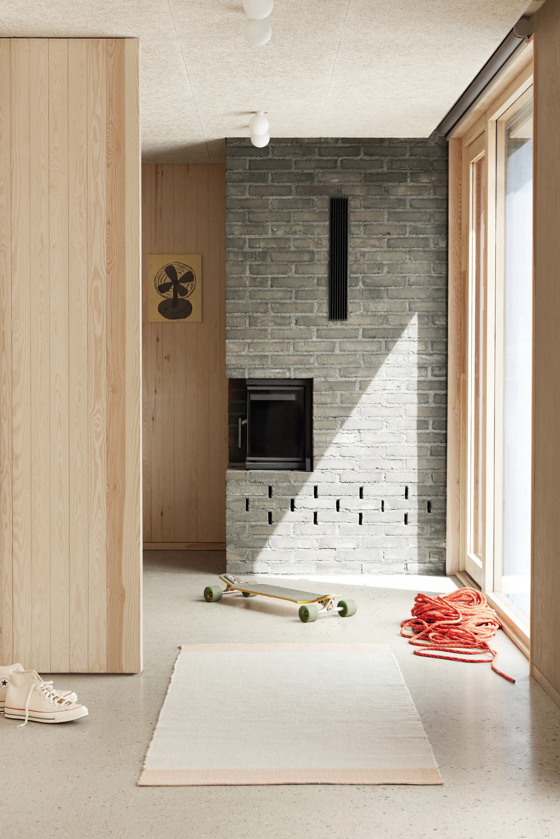 Χαλί διαδρόμου Spool 80x200 εκ, Grey-red Northern