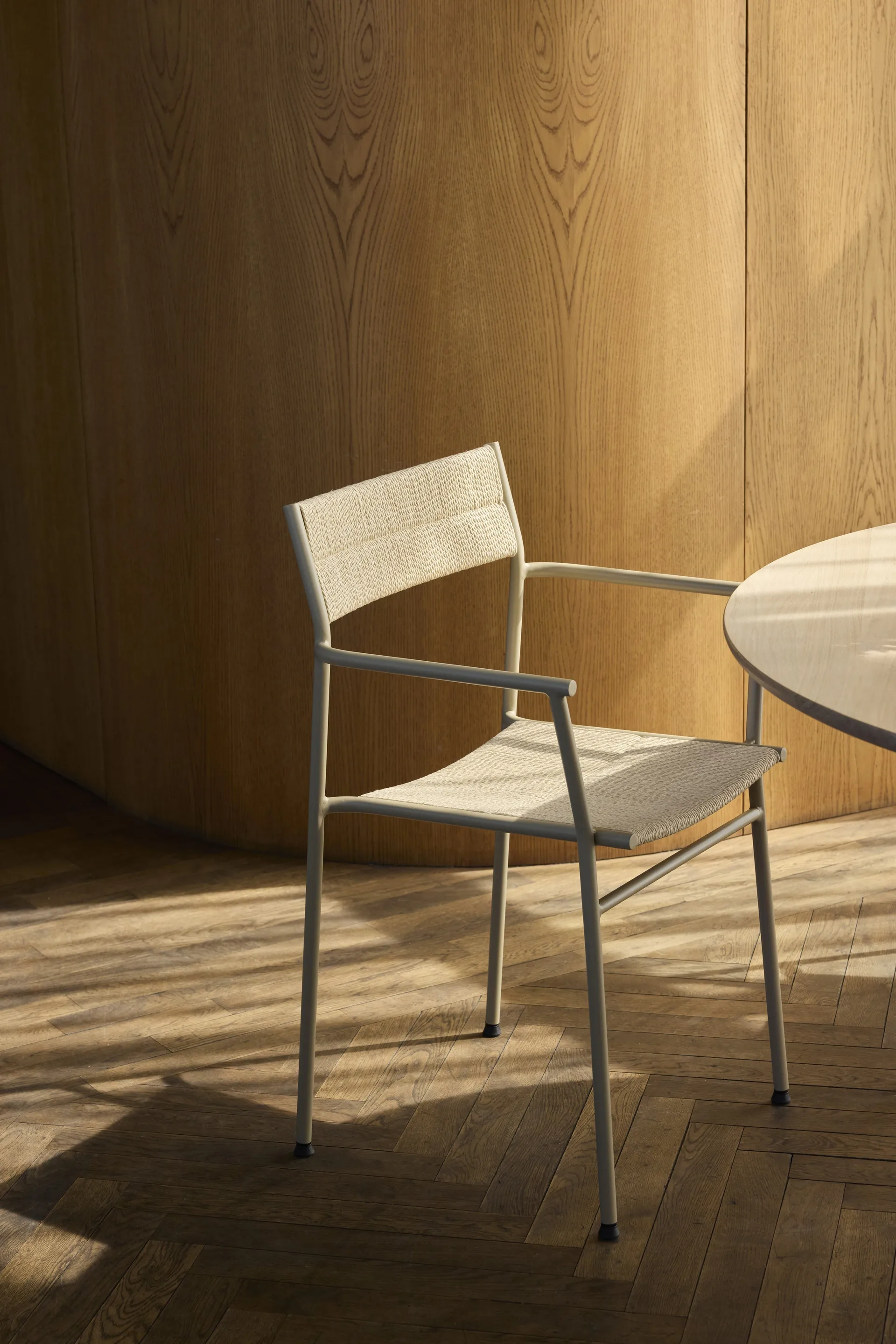 Vev καρέκλα με μπράτσα, Grey beige-natural rope Northern