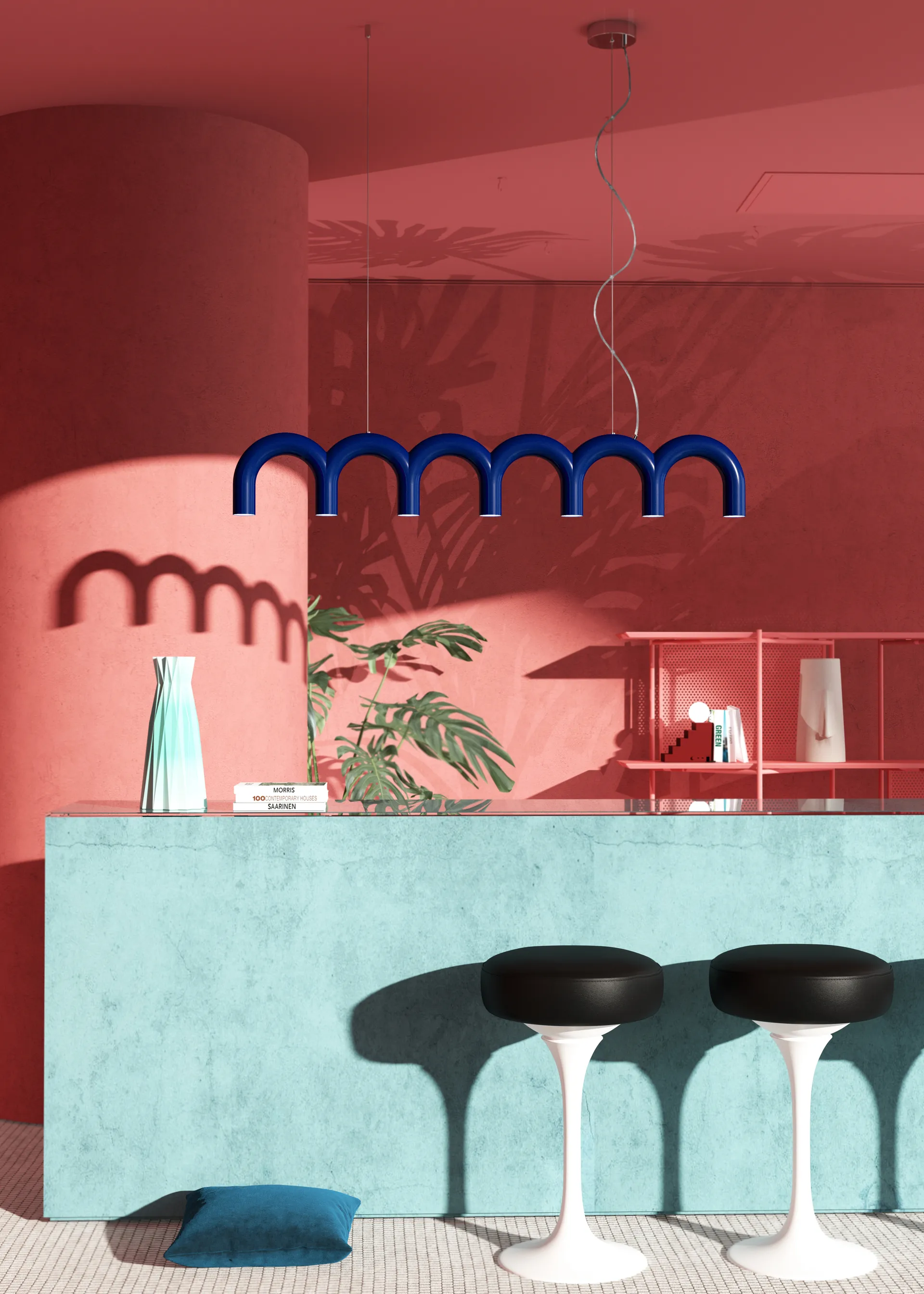 Κρεμαστό φωτιστικό Arch 125,6 cm, Blue Oblure