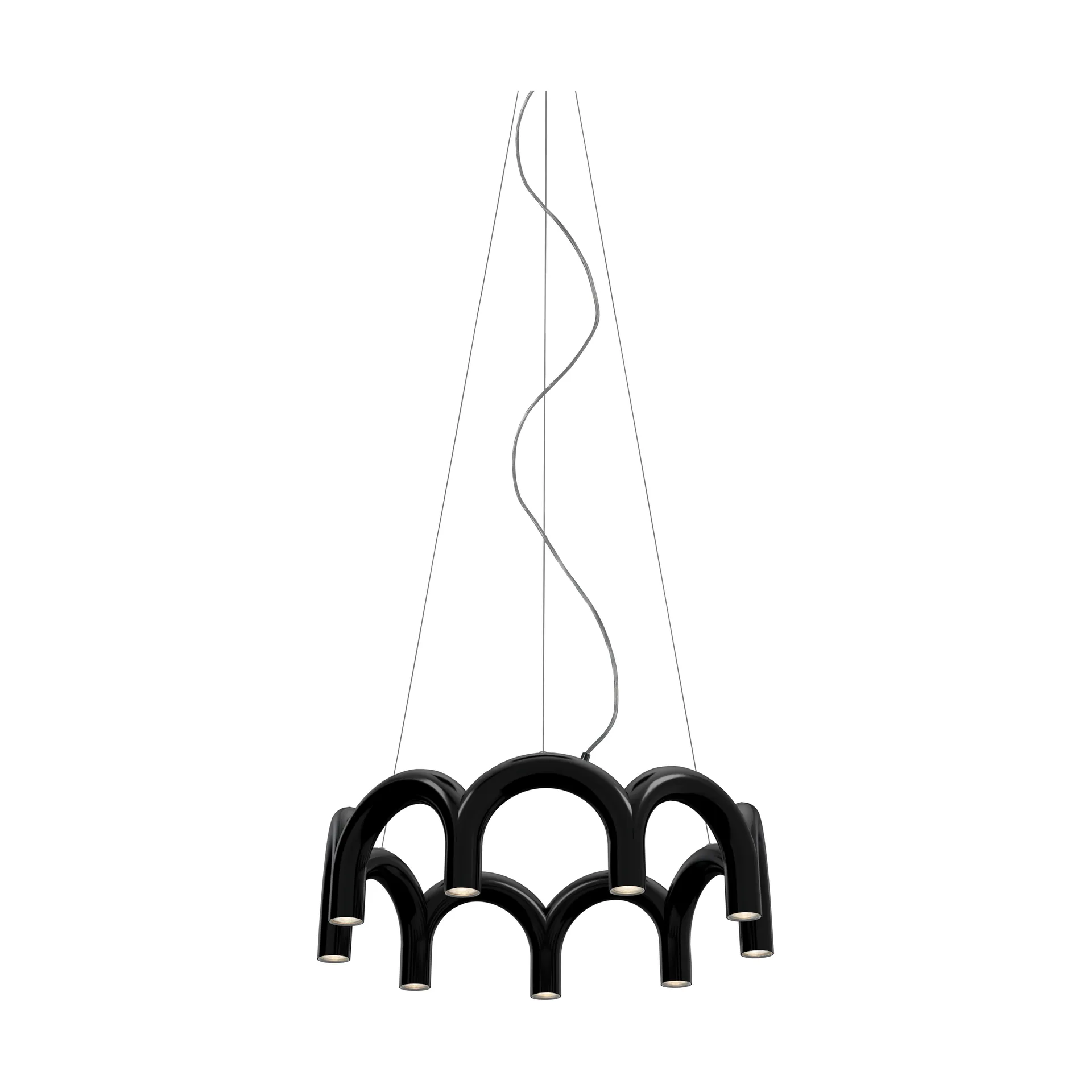 Κρεμαστό φωτιστικό Arch circle, Black, Ø76 cm Oblure