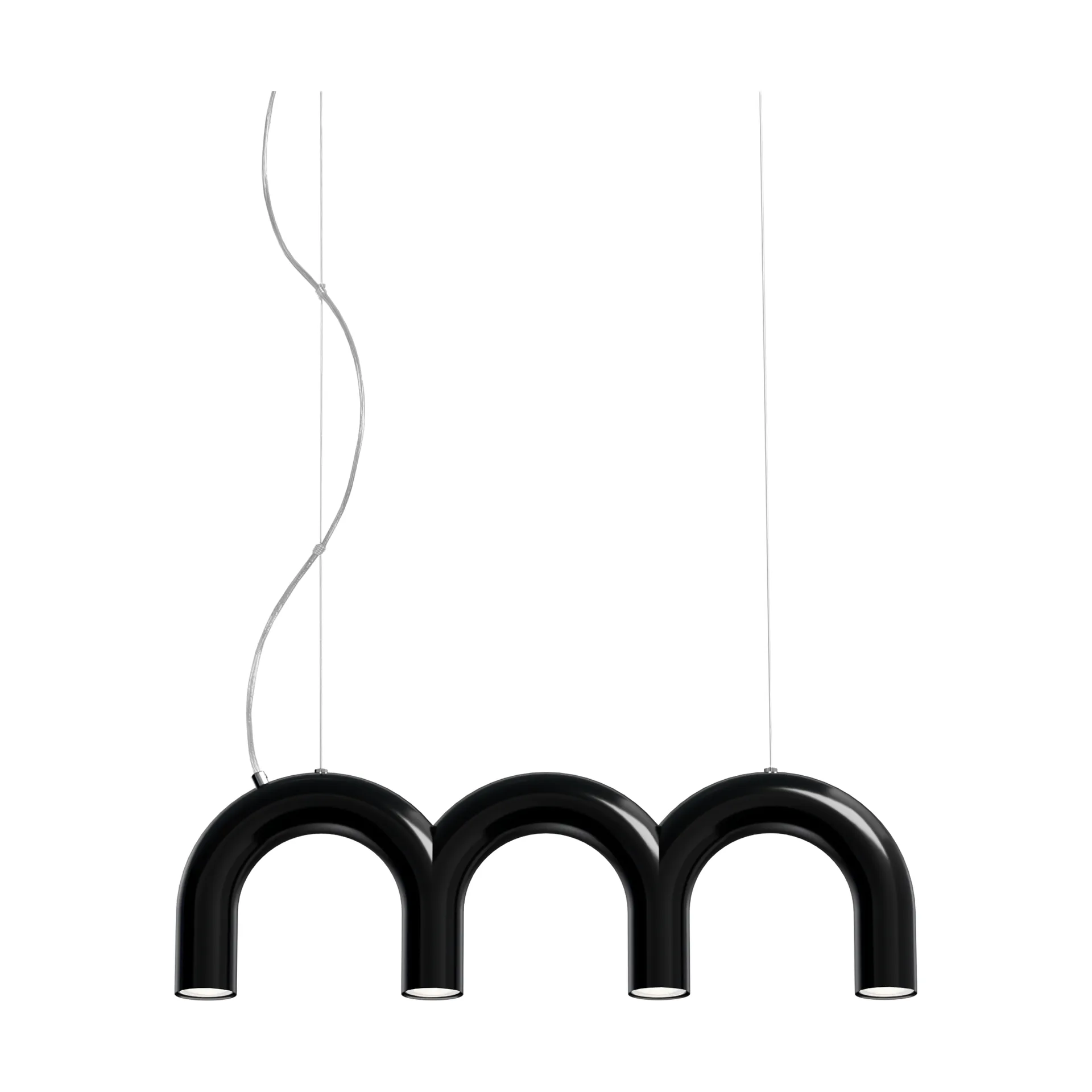 Arch triplette κρεμαστό φωτιστικό, Black, 65,6 εκ. Oblure
