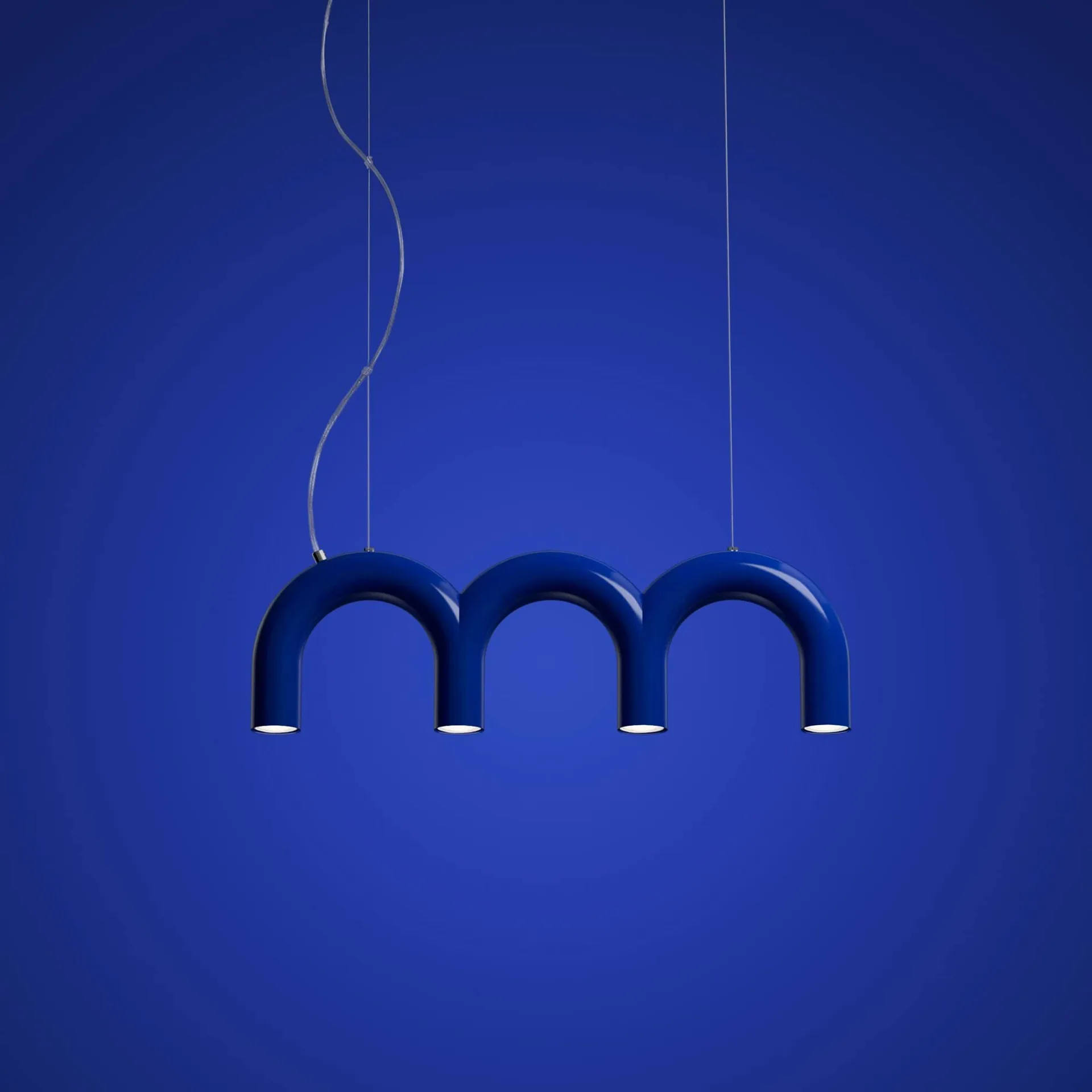 Arch triplette κρεμαστό φωτιστικό, Blue, 65,6 εκ. Oblure