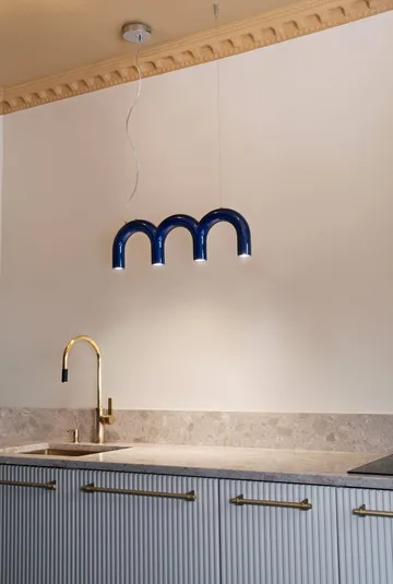 Arch triplette κρεμαστό φωτιστικό - Blue, 65,6 εκ. - Oblure
