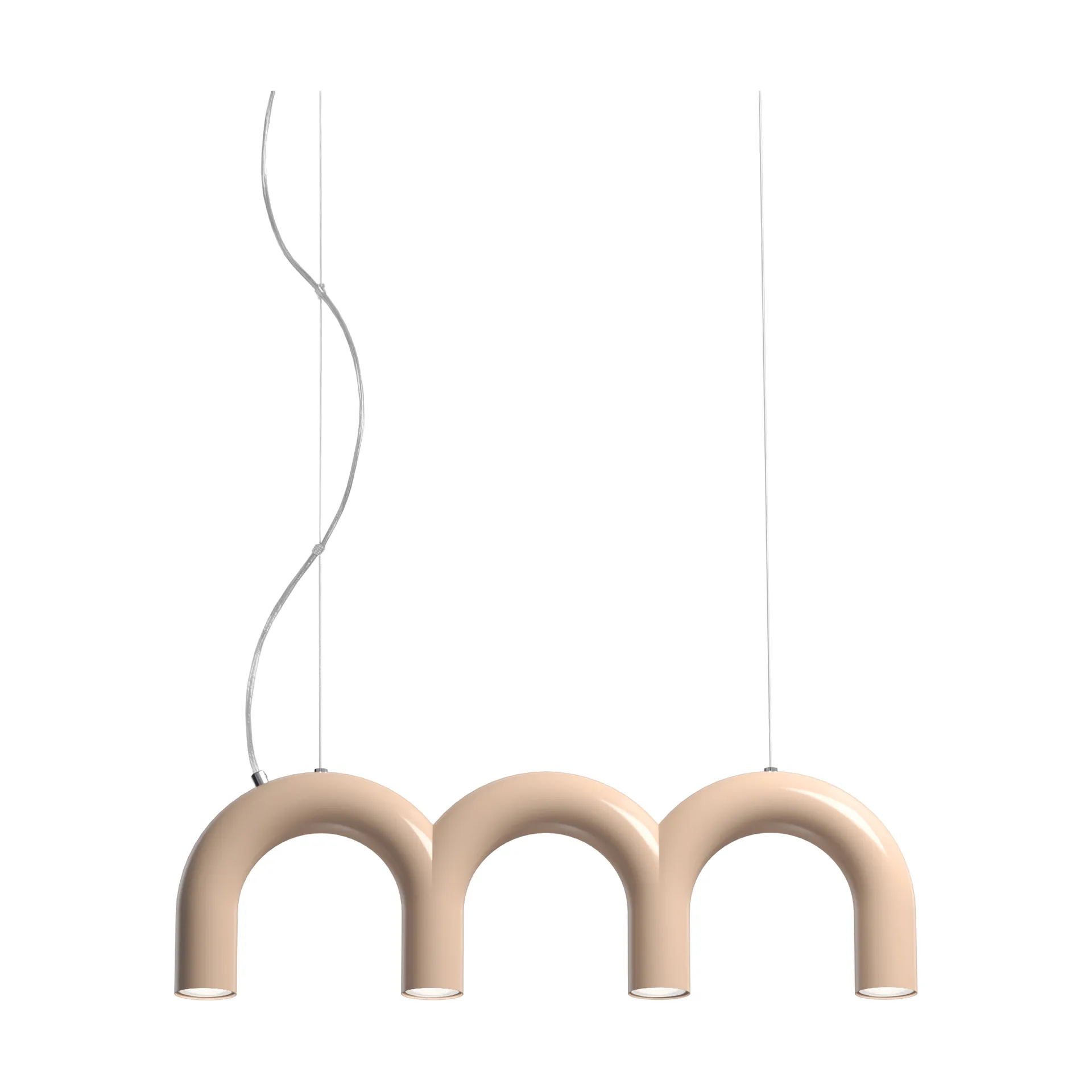 Arch triplette κρεμαστό φωτιστικό, Nude, 65,6 εκ. Oblure