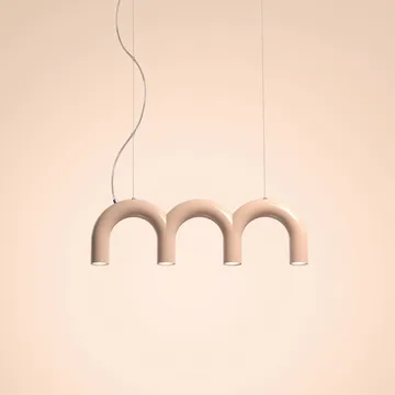 Arch triplette κρεμαστό φωτιστικό - Nude, 65,6 εκ. - Oblure