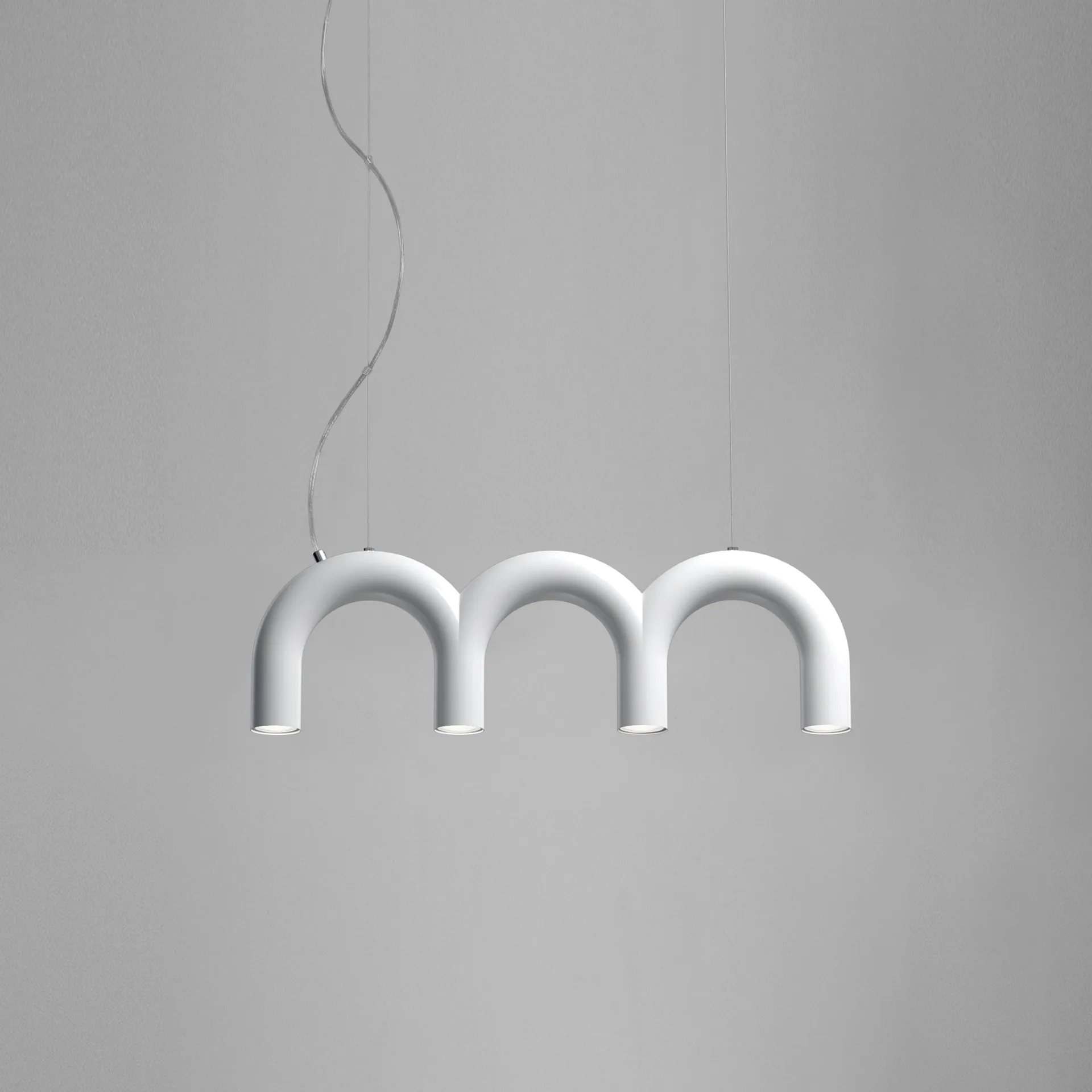 Arch triplette κρεμαστό φωτιστικό, White, 65,6 εκ. Oblure
