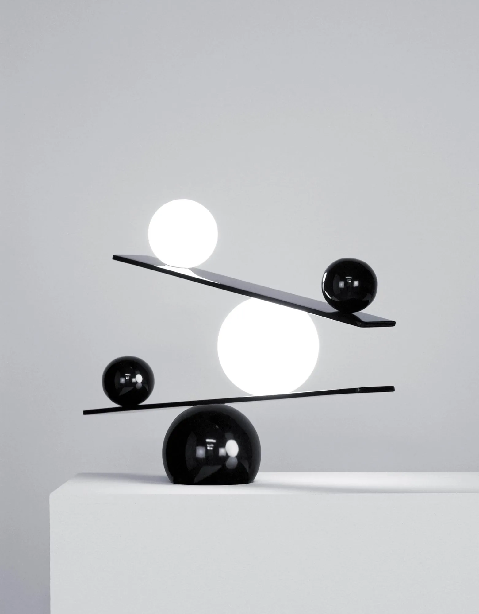 Επιτραπέζιο φωτιστικό Balance, Black, v2 Oblure