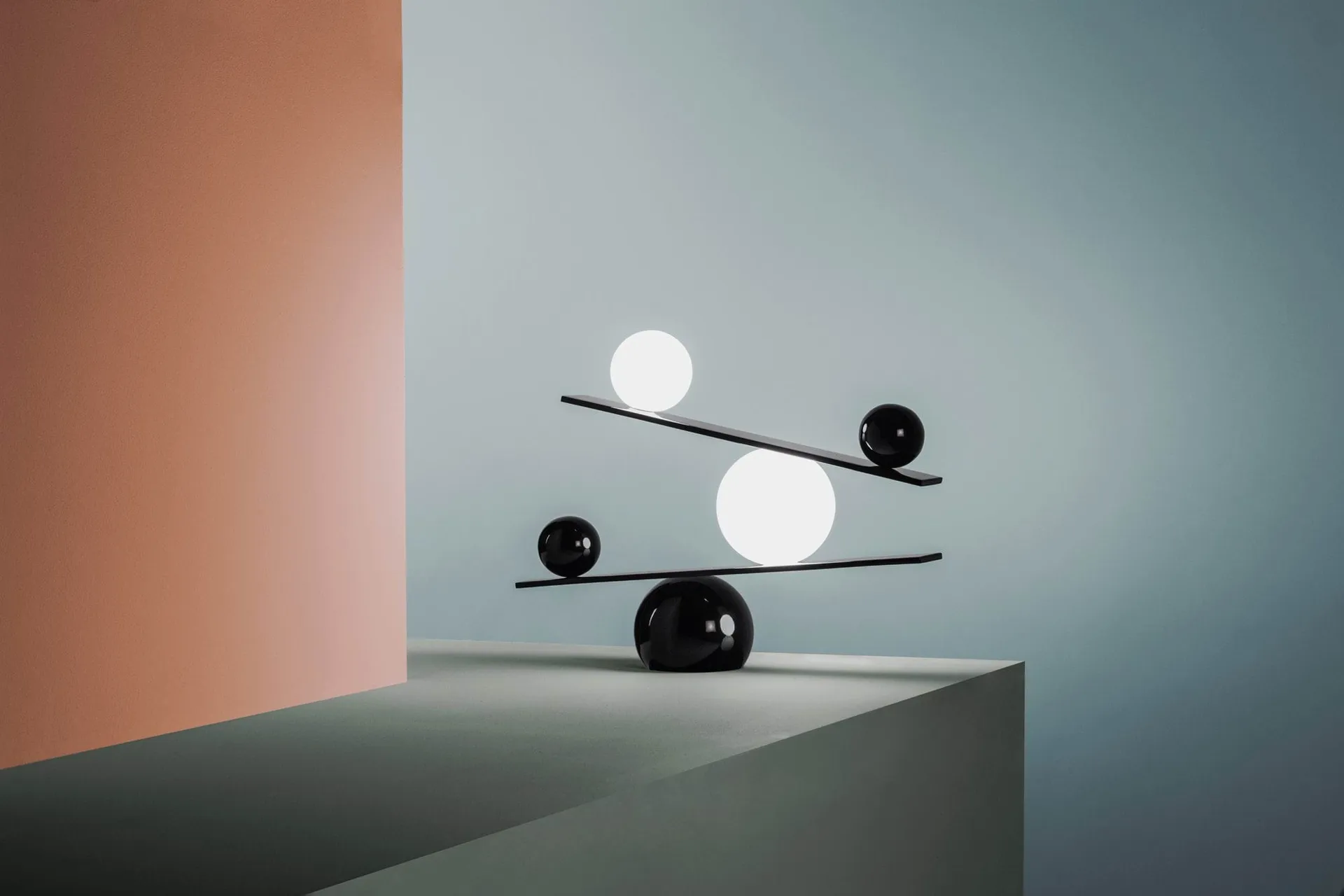 Επιτραπέζιο φωτιστικό Balance, Black, v2 Oblure
