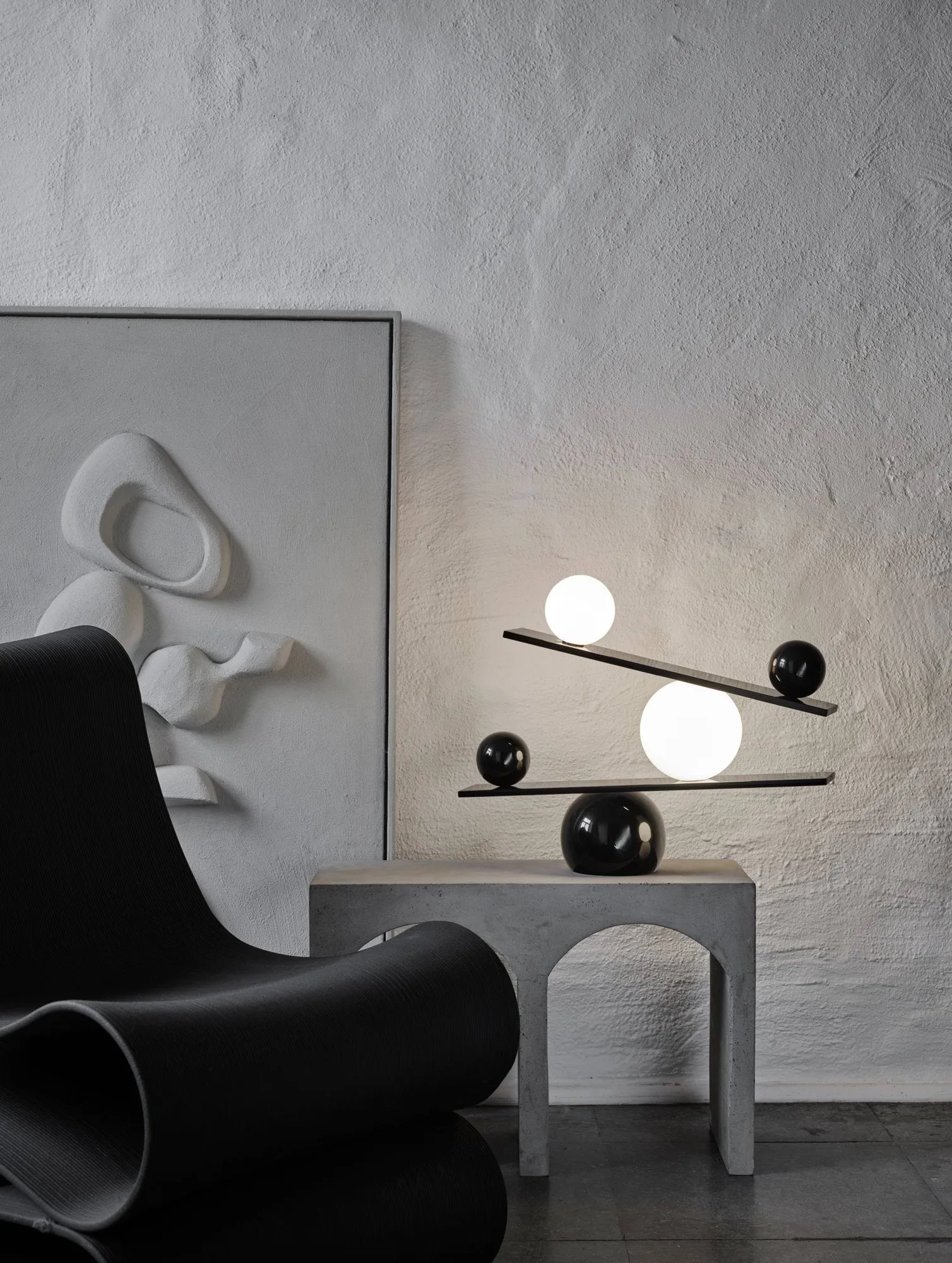 Επιτραπέζιο φωτιστικό Balance, Black, v2 Oblure