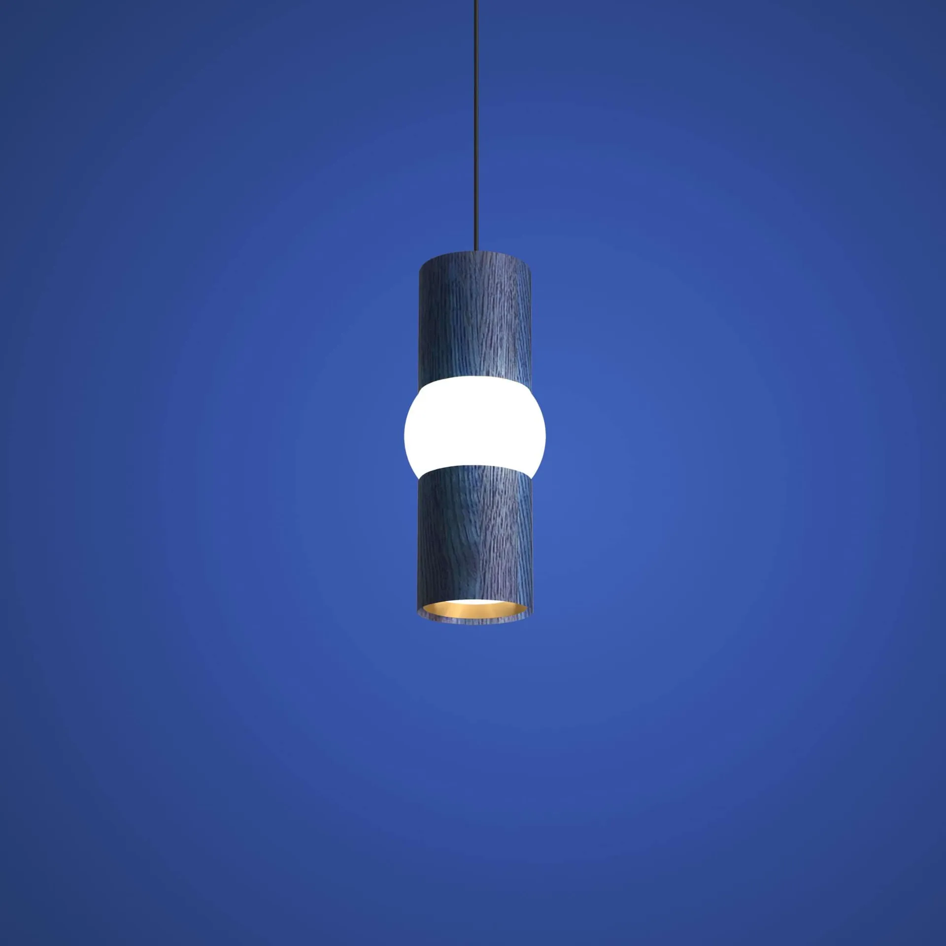 Lightbone κρεμαστό φωτιστικό, Μικρό 24 εκ., blue oak Oblure