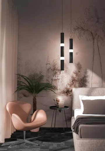 Lightbone κρεμαστό φωτιστικό - Large 83,6 εκ., black oak - Oblure