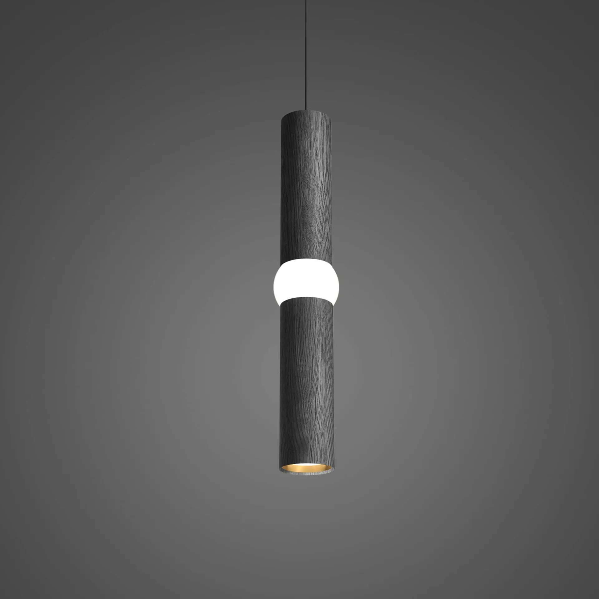 Lightbone κρεμαστό φωτιστικό, Medium 53,8 εκ., black oak Oblure