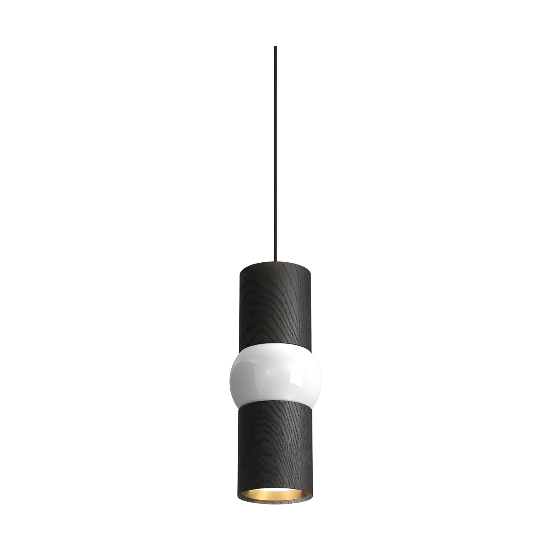 Lightbone κρεμαστό φωτιστικό, Small 24 εκ., μαύρη δρυς Oblure
