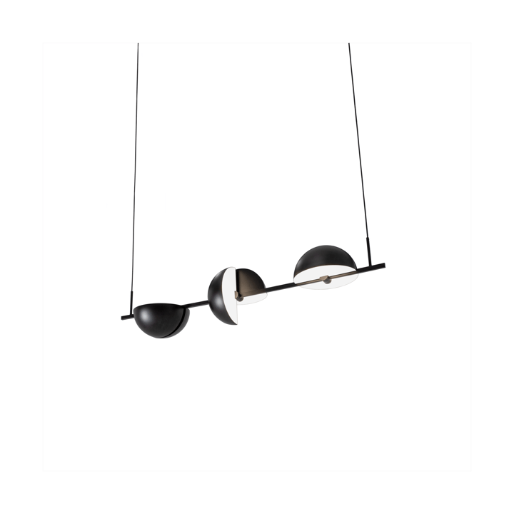 Κρεμαστό φωτιστικό Trapeze triplet, 140 εκ., Μαύρο Oblure