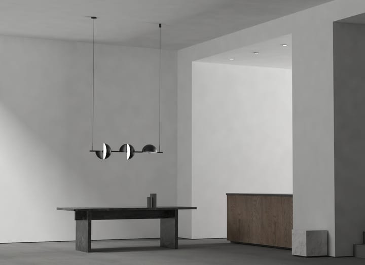 Κρεμαστό φωτιστικό Trapeze triplet, 140 εκ., Μαύρο Oblure