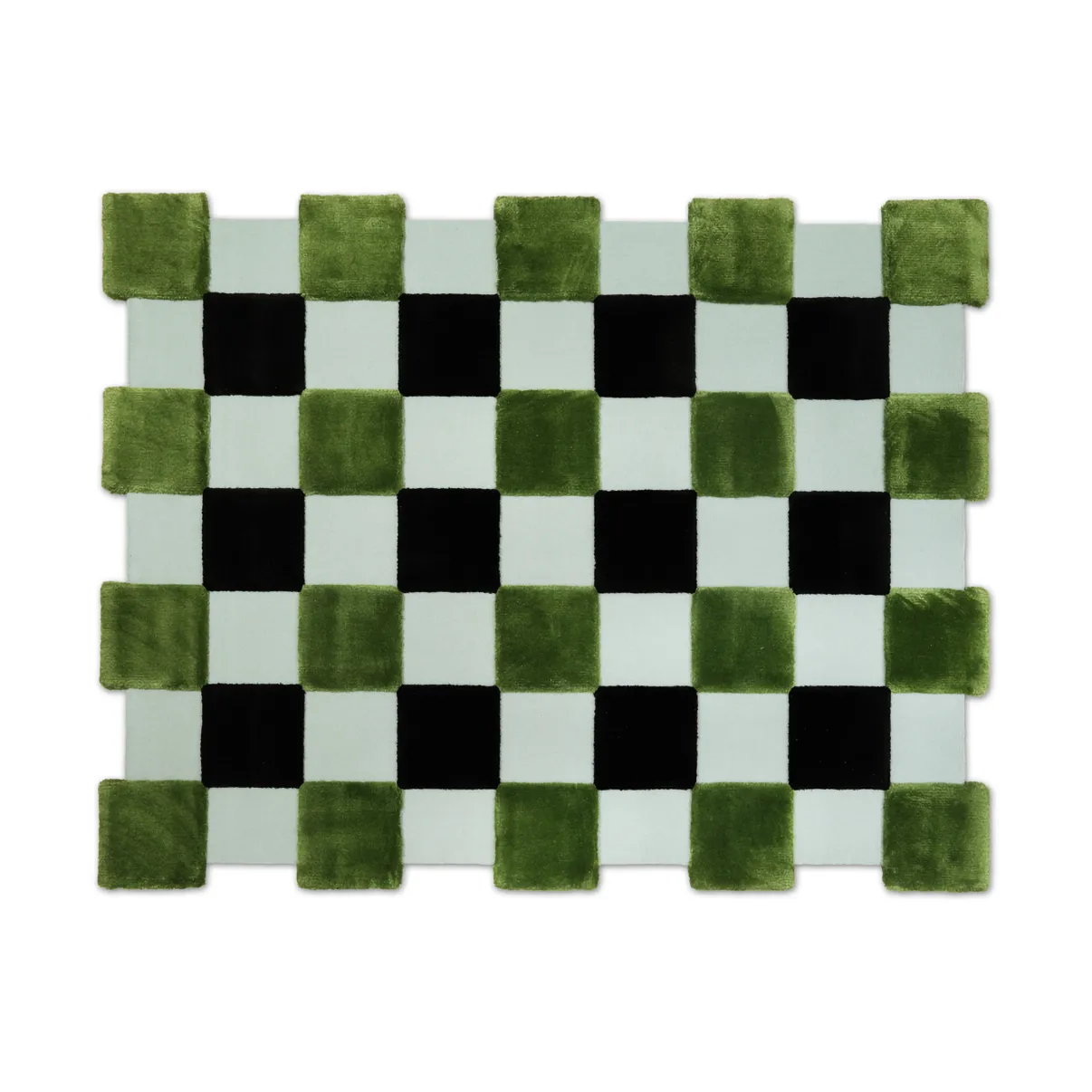ODC Segment Rug Collection Square χαλί, Green-black-mint, 196x252 cm Ogeborg