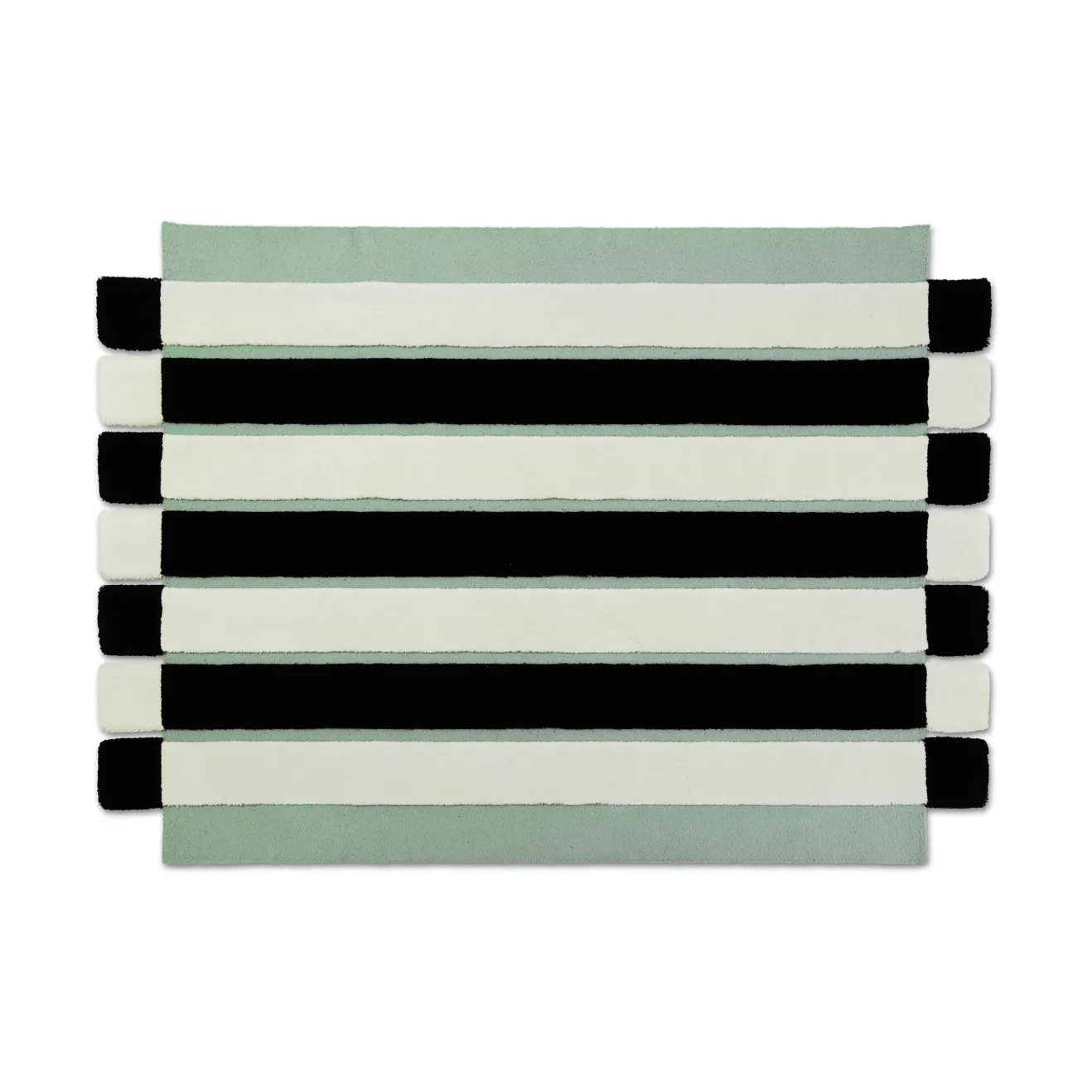 ODC Segment Rug Collection Stripe Chess χαλί, Mint-white-black, 179x250 cm Ogeborg