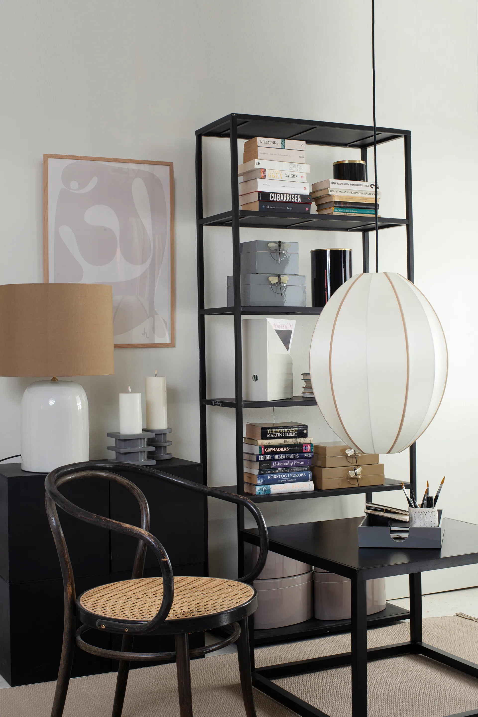 Indochina Classic Oval L αμπαζούρ, Offwhite-amber Oi Soi Oi