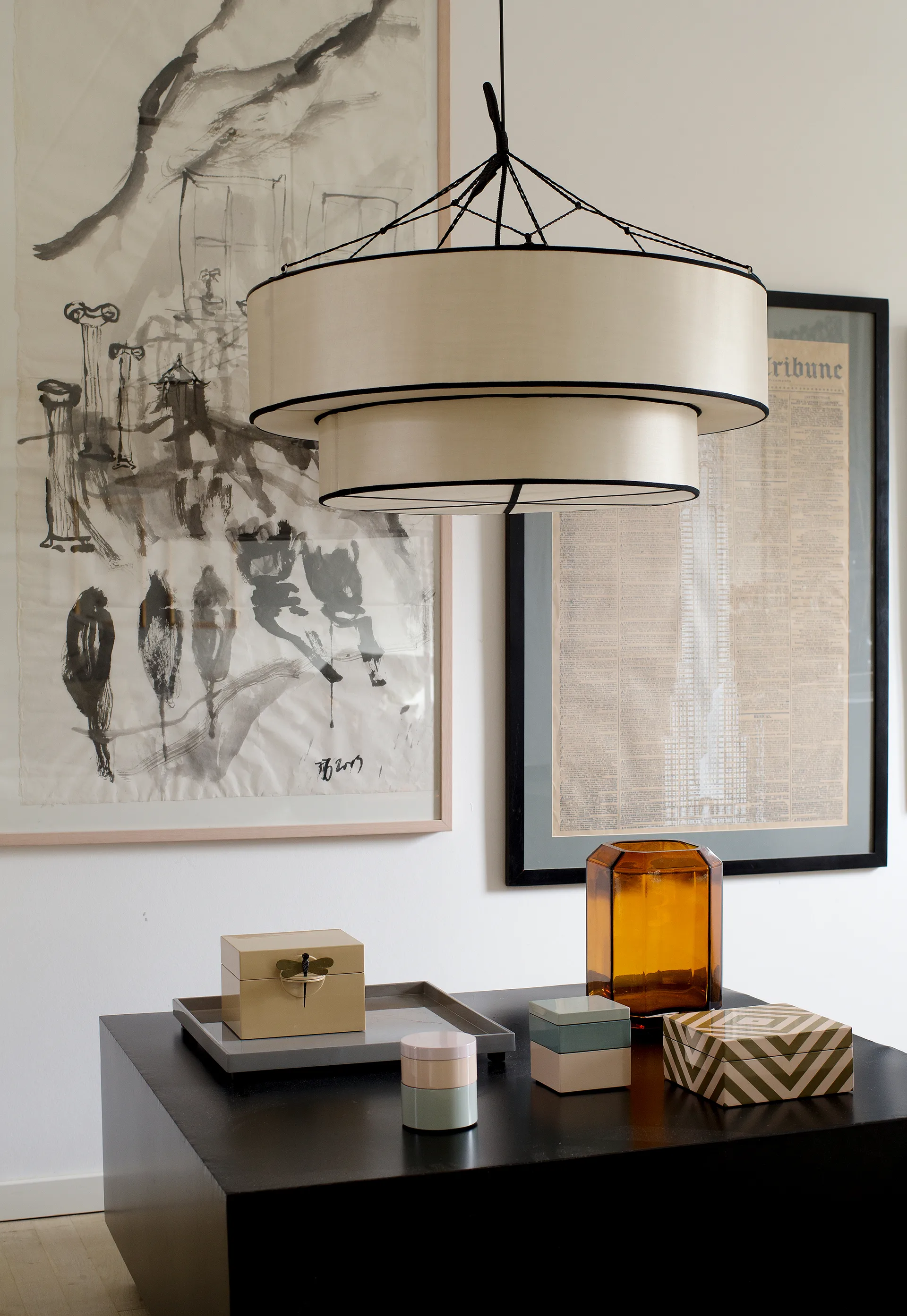 Indochina Classic Tophat αμπαζούρ, Kit-black Oi Soi Oi