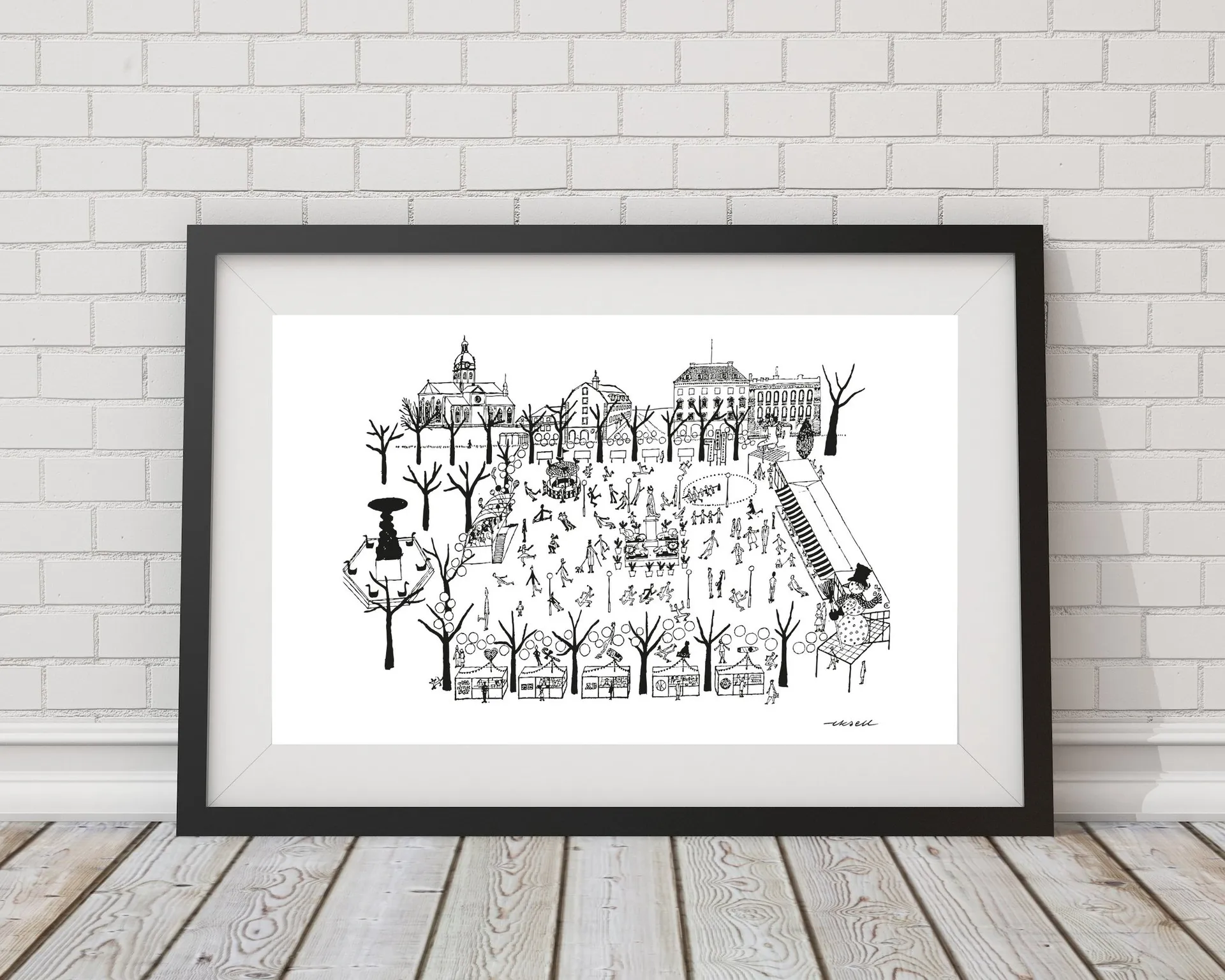 Kungsträdgården αφίσα, 50x70 cm Olle Eksell