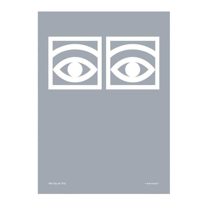 Ögon αφίσα γκρι - 50x70 cm - Olle Eksell