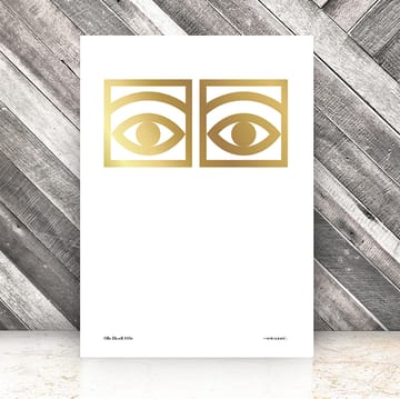 Ögon αφίσα χρυσή - 50x70 cm - Olle Eksell