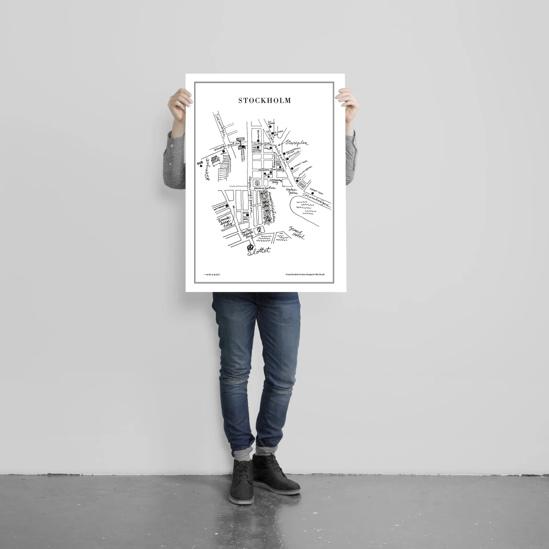 Stockholm αφίσα, 50x70 cm Olle Eksell