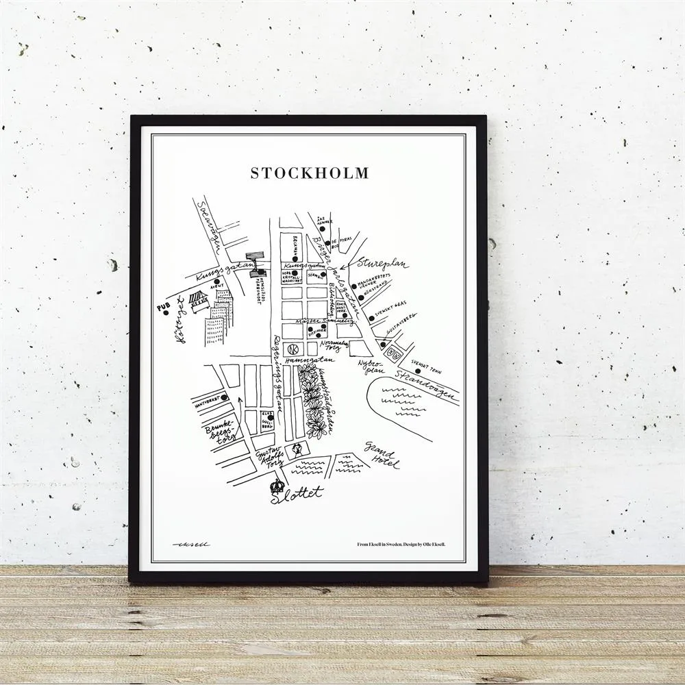 Stockholm αφίσα, 50x70 cm Olle Eksell
