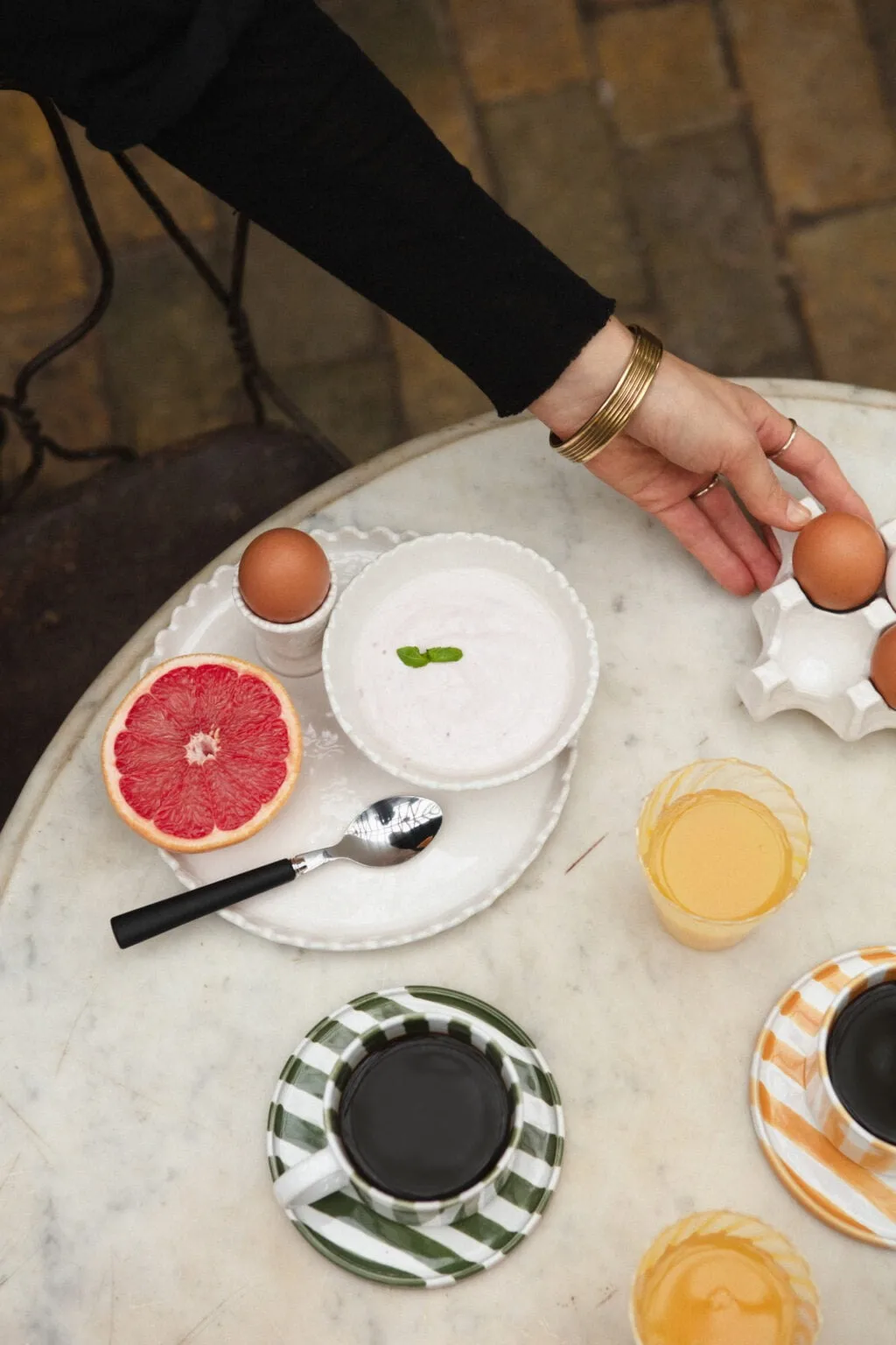 Σετ φλιτζανιού και πιατάκι Monica, Πράσινο Olsson & Jensen