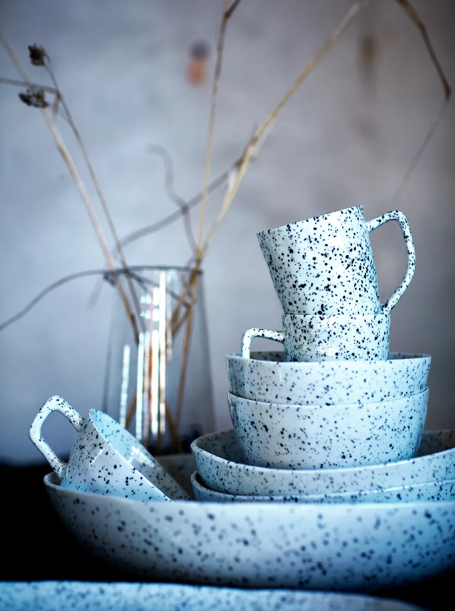 Poppi φλιτζάνι, λευκό-μαύρο Olsson & Jensen