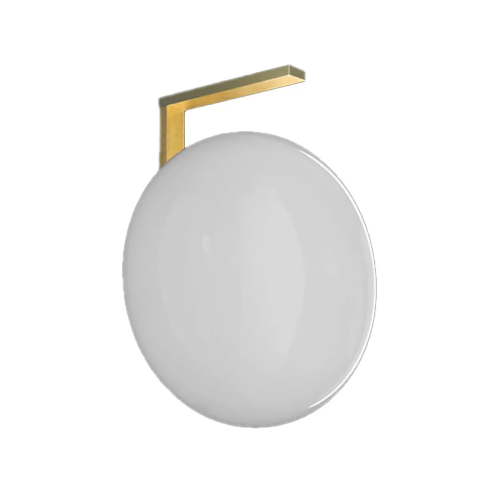 Φωτιστικό τοίχου Alba 194, οπάλιο, μπρούντζος Oluce