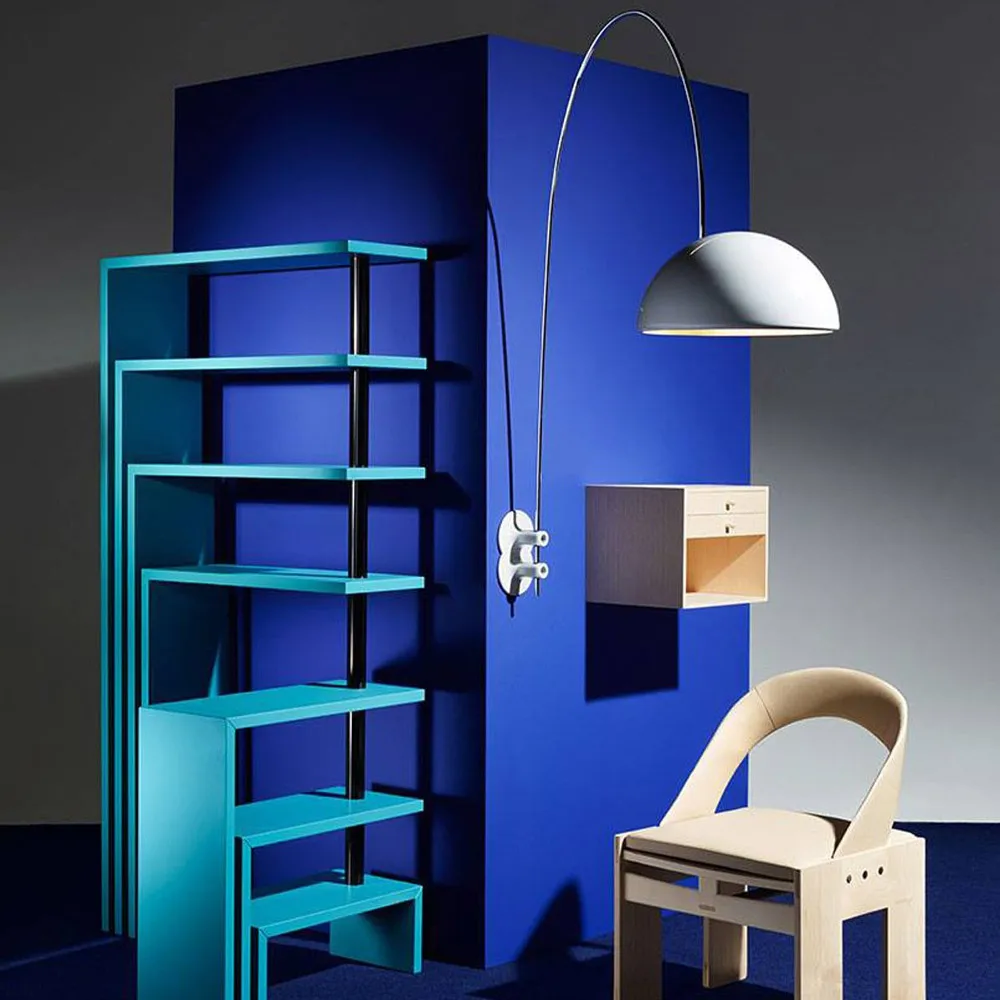 Φωτιστικό τοίχου Coupé 1159, άσπρο, χρωμέ σταντ Oluce