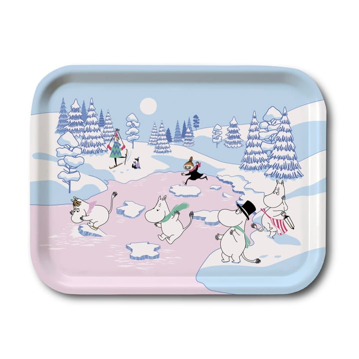Δίσκος Moomin χειμώνας 2022 20x27 cm - Μπλε-λευκό-ροζ - Opto Design