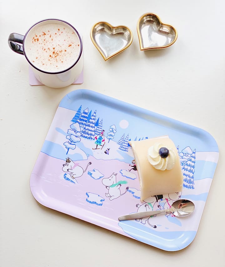 Δίσκος Moomin χειμώνας 2022 20x27 cm - Μπλε-λευκό-ροζ - Opto Design