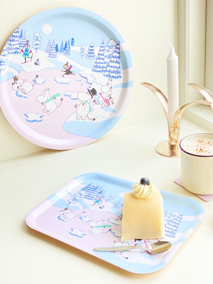 Δίσκος Moomin χειμώνας 2022 20x27 cm, Μπλε-λευκό-ροζ Opto Design