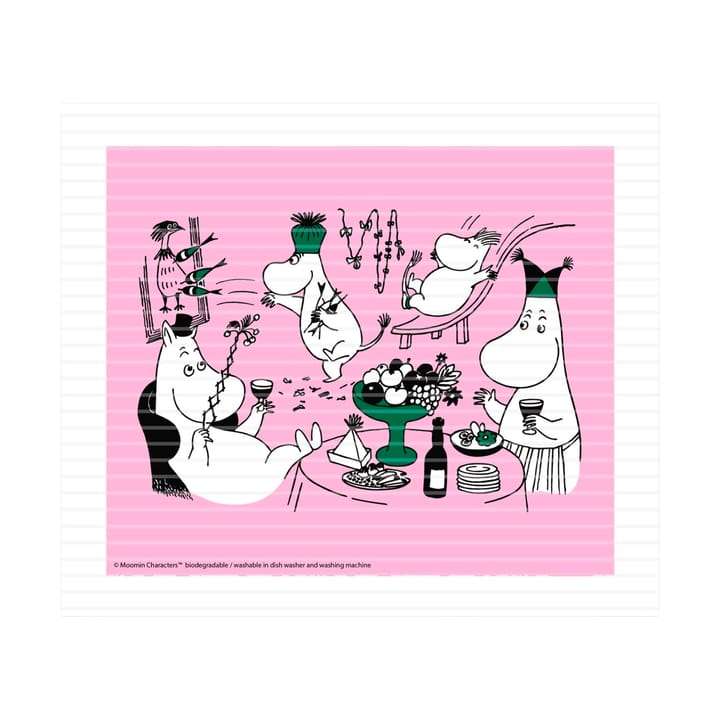 Moomin 80 πανί πιάτων 17x20 εκ. - Ροζ - Opto Design