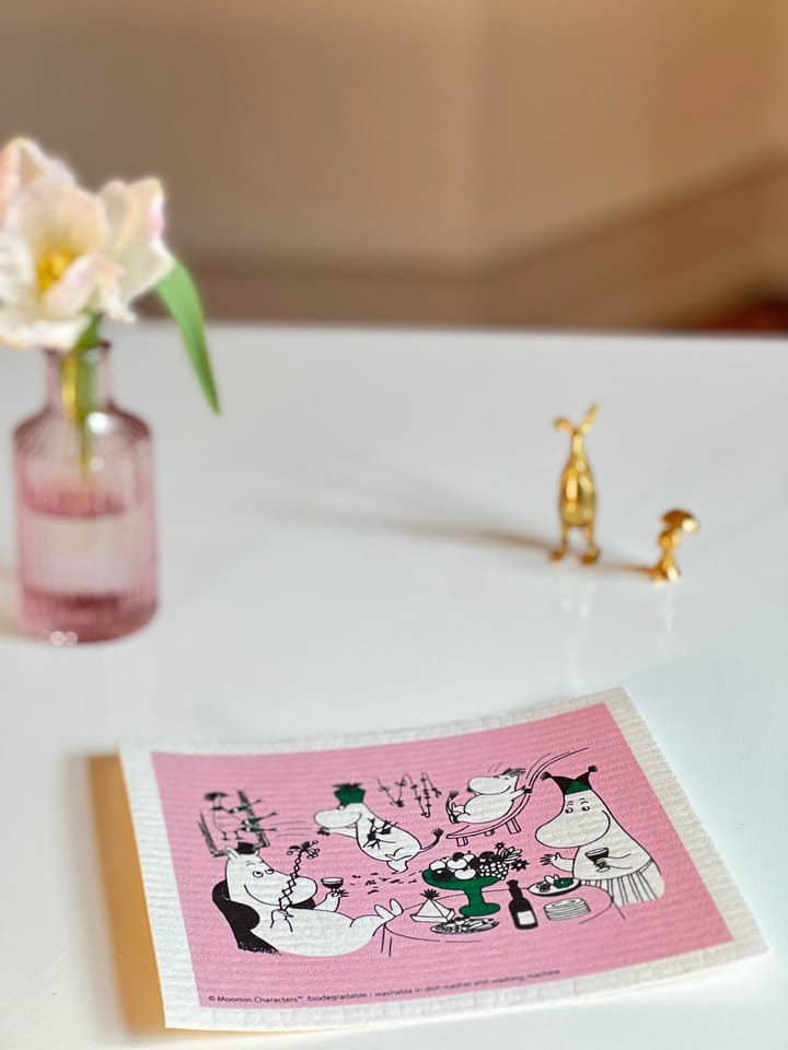 Moomin 80 πανί πιάτων 17x20 εκ., Ροζ Opto Design