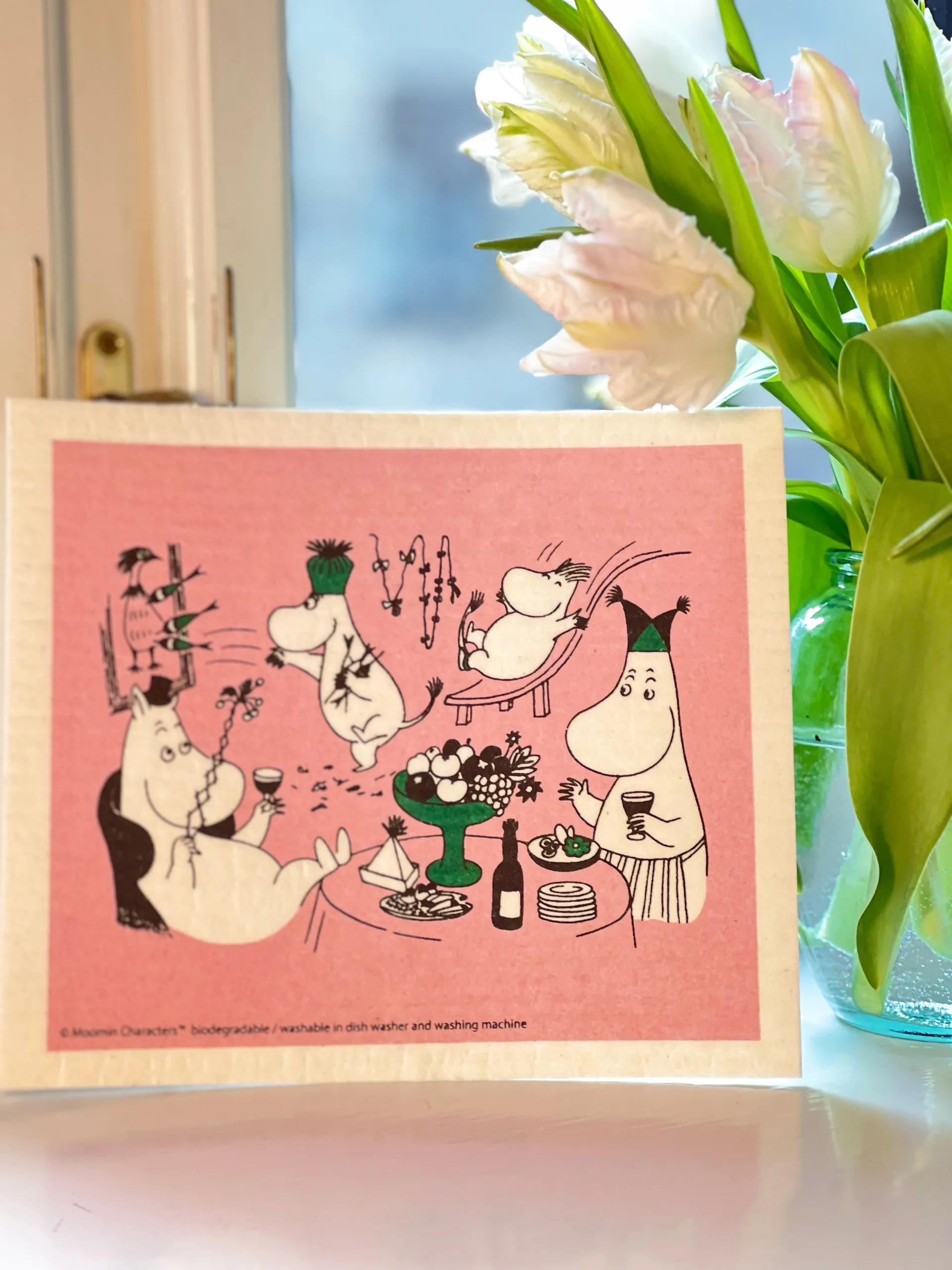 Moomin 80 πανί πιάτων 17x20 εκ., Ροζ Opto Design