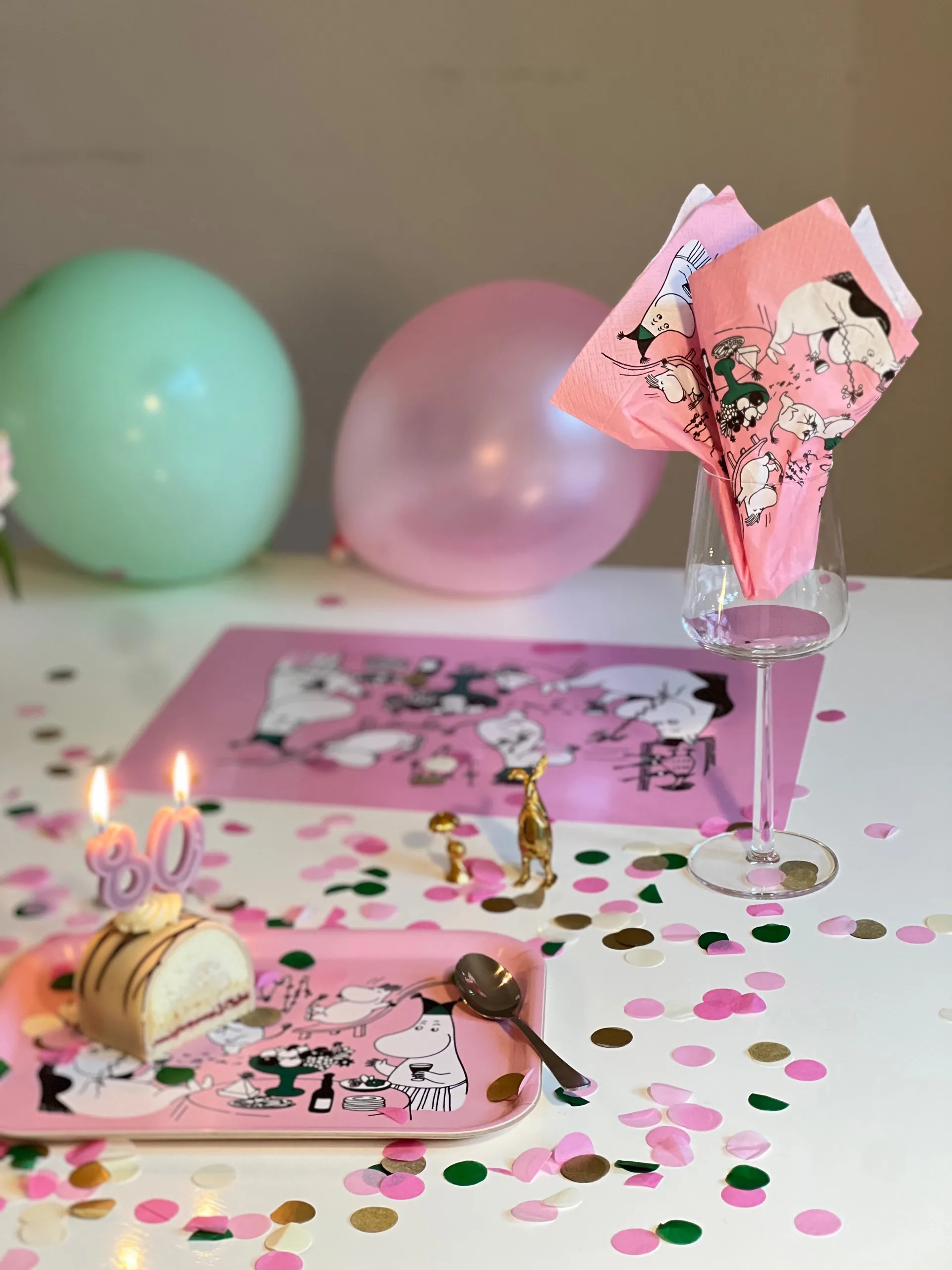 Moomin 80 χαρτοπετσέτες σετ των 20, Ροζ Opto Design